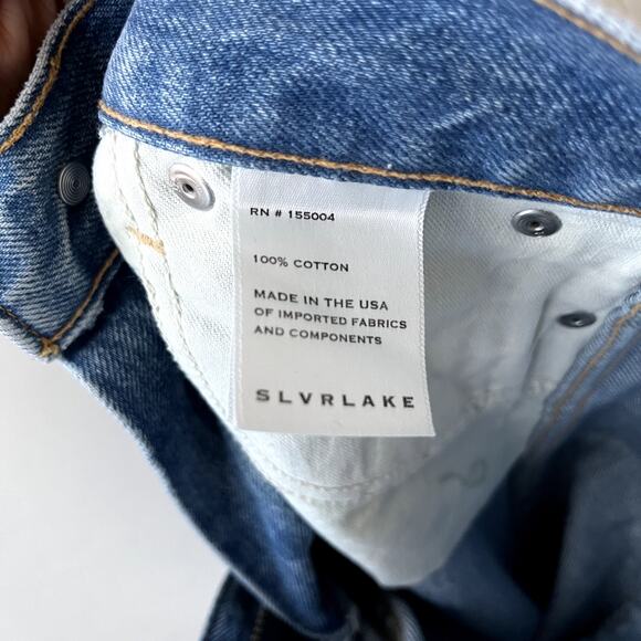 SLVRLAKE Denim Jeans Hero Pacific Blue Denim Slim Fit High Rise Jeans Size 25 - Picture 12 of 13